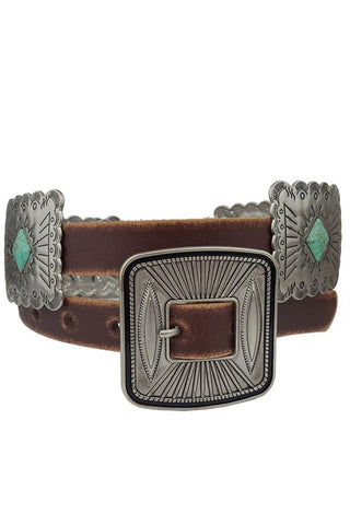 Concho Leather Belt