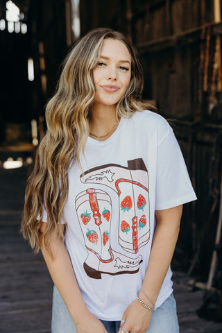 Strawberry Boots Tee