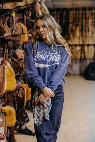 The Cowgirls Sweatshirt-Blue