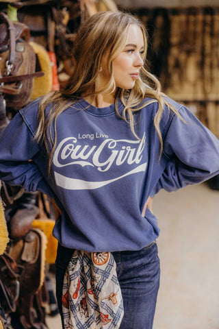 The Cowgirls Sweatshirt-Blue